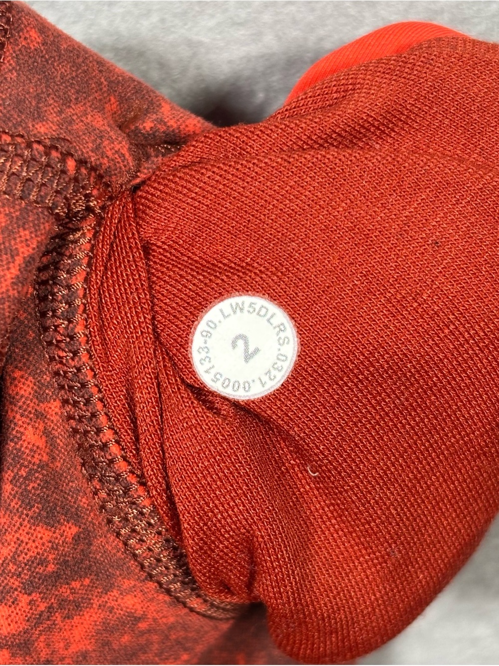 Lululemon Wunder Train High Rise Tight 25” Women’s 2 Print Autumn Red Black - Picture 6 of 9